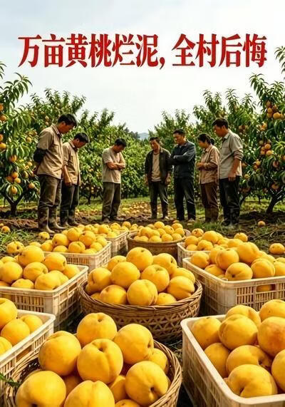万亩黄桃烂泥,全村后悔